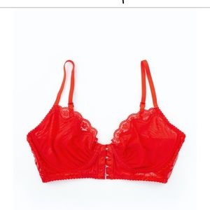 Lonely Lingerie Loretta Underwire Bra in Red (NWT)